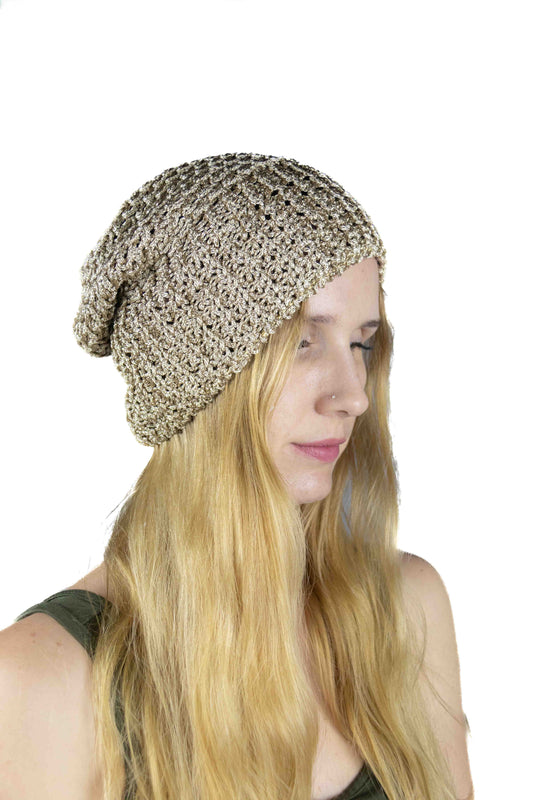 Crochet Metallic Beanie