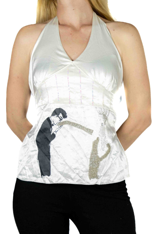 Satin Halter Neck Top