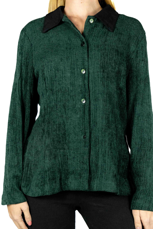 Long Sleeve Button-Up Top
