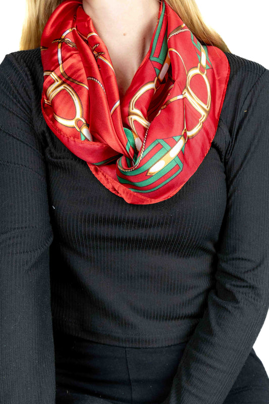 Chrysalis Red Satin Scarf