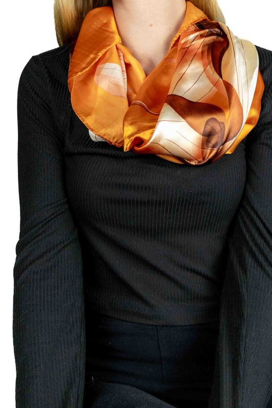 Chrysalis Orange Satin Scarf