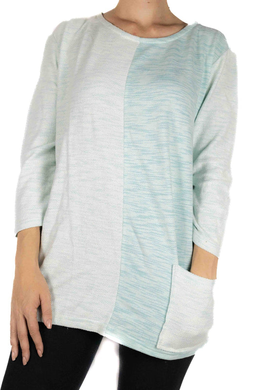 Women's Basic Long Fleece Top with Pockets