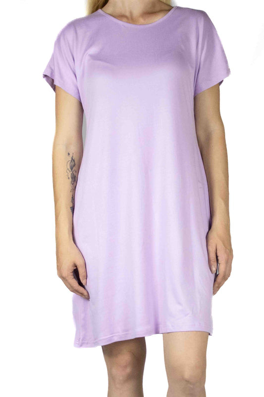 Women's Plain Lilac DTY Sleep Shirt